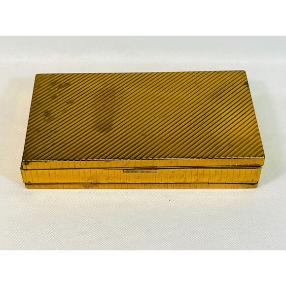 Vintage Evans Compact Vanity Kit 1950s Cigarette Lipstick Case Two Sided - Picture 4 of 7